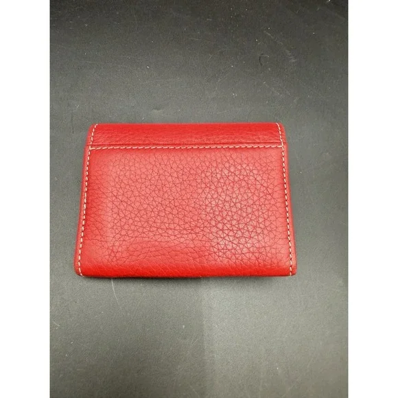 Tiffany & Co Red Leather Turnlock Wallet Small - Picture 5 of 9